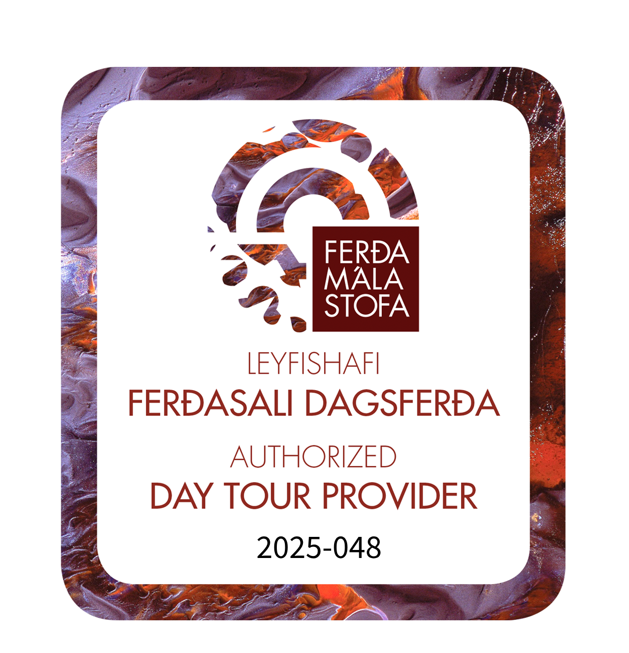 Ferdamalastofa — Authorized Day Tour Provider, permit 2025-048